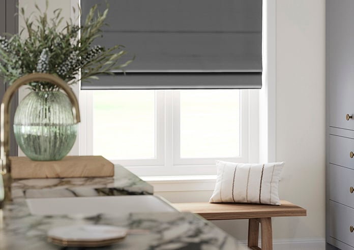 Medina, Dark Charcoal - Twist&Fit Roman Blind - Image 5